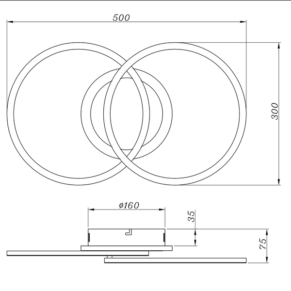 Ledowa lampa sypialniana HALIA nad łóżko LED 25W 3000K srebrna