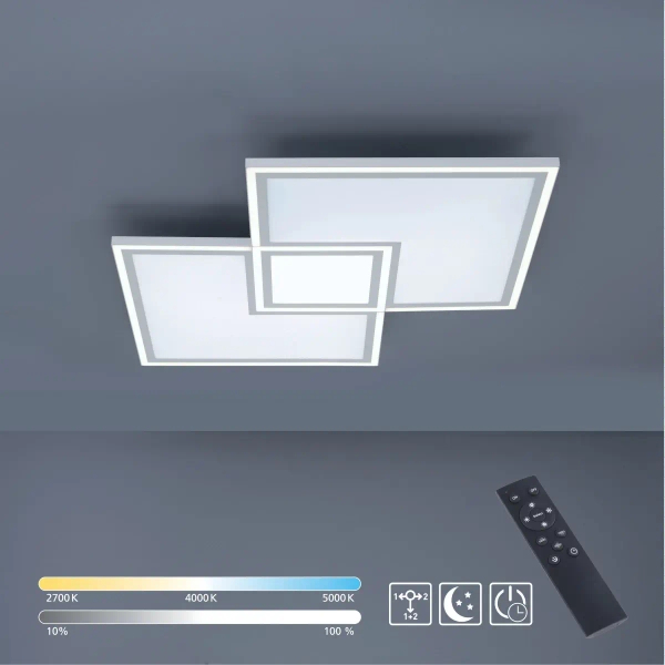 Plafon EDGING biały 14855-16 1xLED 59W 2700-5000K CCT ściemnialny z pilotem