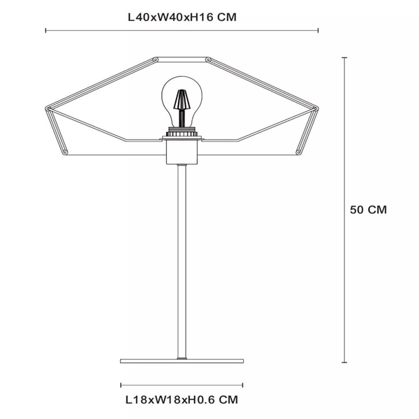 Stołowa lampa stojąca Yunkai do gabinetu drewniana czarna