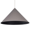 Wisząca salonowa lampa VESUVIO 41063 stożek szary czarny