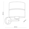 Lampa ścienna glamour Hilton 4344 TK Lighting tkaninowy czarny złoty