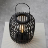 Bambusowa lampa nocna Mathias 101674 drewniany czarny