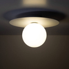 Nasufitowa lampa do kuchni Pixi 10227 bańka bubble ball biała