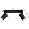 Spot LAMPA sufitowa SL.0092 regulowana OPRAWA reflektorowa listwa metalowa czarna