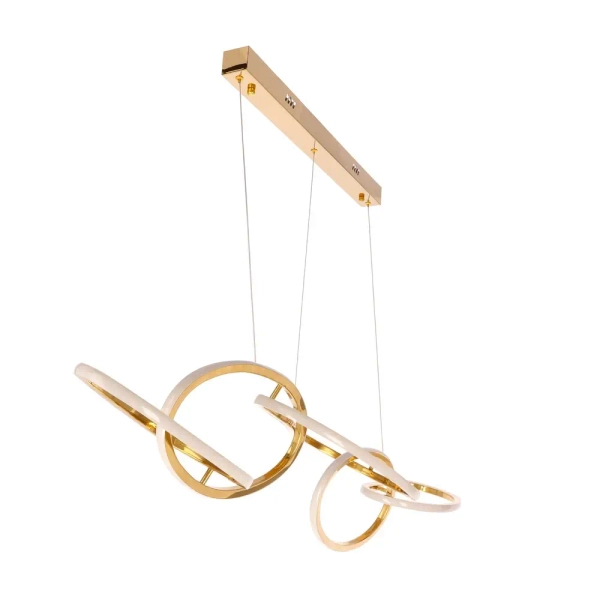 Metalowa wisząca lampa Anneli 34-35646 LED 45W 3000K do salonu złota