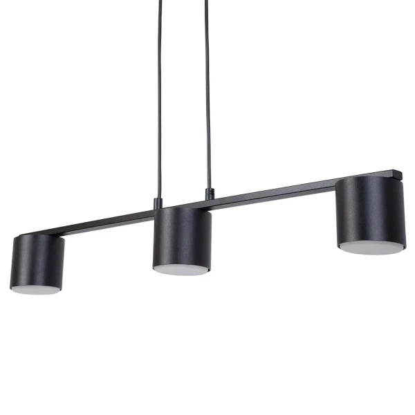 Zwisająca lampa do przedpokoju Mila 3 41344 tuby na belce czarny