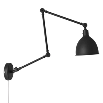 Industrialna lampa ścienna Bazar 2827660-4000 By Rydens regulowana czarna