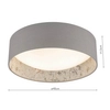 Sufitowa lampa Birch BIR5029-EH Dar Lighting nadruk roślinny tkaninowa wielokolorowa