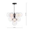 Kulista lampa wisząca do jadalni Vine  VIN2322-20 szkło czarny