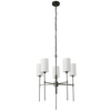 Wisząca lampa abażurowa DARLING ST-9501-5 BLACK czarny biały