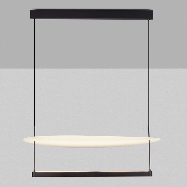 Zwisająca lampa do salonu TIRAQUE LE44630 LED 55W 3000K plate czarna biała