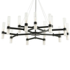 Żyrandol wielopunktowy tuby Candela DN1505-15 black Step szklany czarny