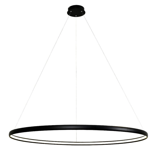 Nowoczesna lampa wisząca Carlo do sypialni LED 38W 4000K czarna