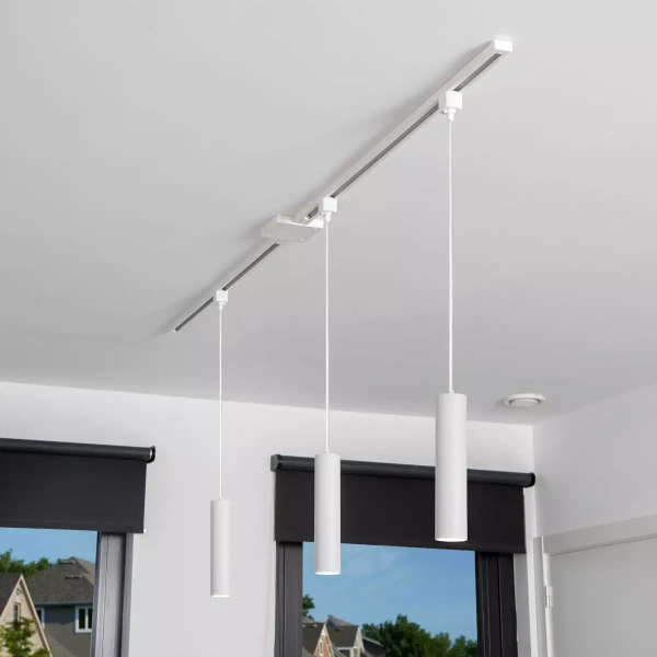 Zwisająca lampa Track 09955/01/31 Lucide sopel ściemniana biała