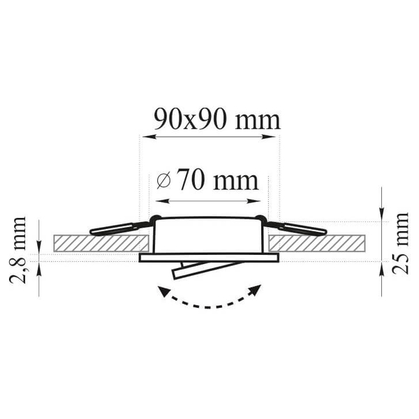 Kwadratowe lampy wpustowe Olin zestaw 3 opraw białych