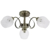 Klasyczna lampa sufitowa 7138/3 21QG szklane klosze mosiądz