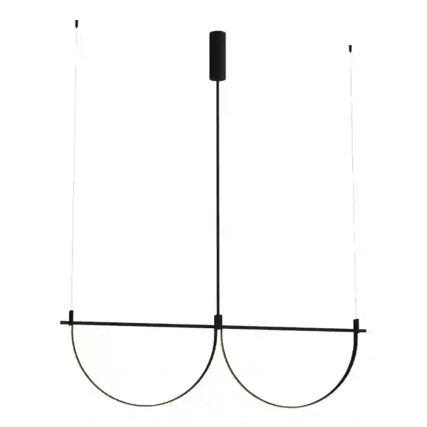 Lampa wisząca nowoczesna VICTORIA czarna P0688 1xLED 40W 3000K linki