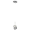 Minimalistyczna lampa wisząca ARENA metalowa okrągła biała złota