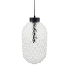 Wisząca lampa szklana Tanpo 5208 Shilo do salonu transparentna czarna