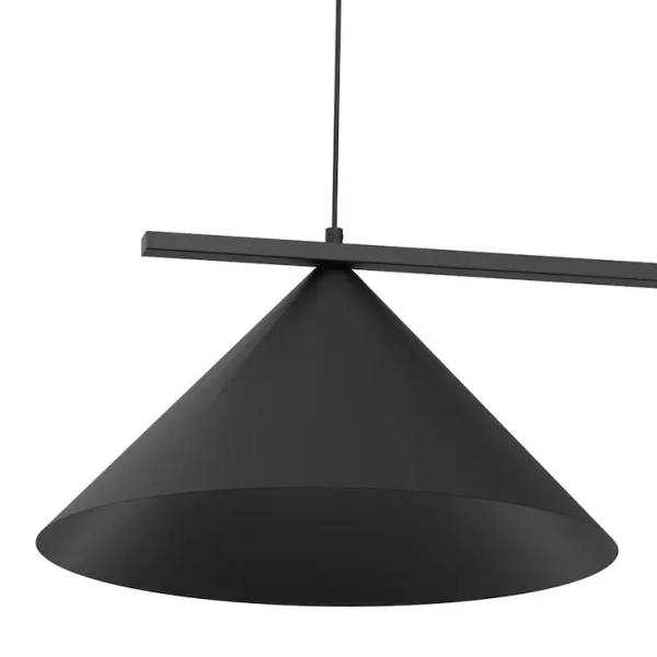 Skracalny zwisający żyrandol CAPITAL MLP0942 do kuchni czarny