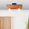 Sufitowa lampa drewniana Calandra 99449/76 czarna brązowa