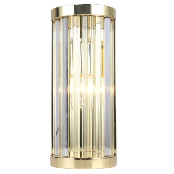 Ścienna lampa glamour Vetro LP-2910/1W GD kryształowa złota przezroczysta
