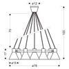 Zwisowa lampa MORE 37-71170 industrialna metalowy okrąg ring czarny