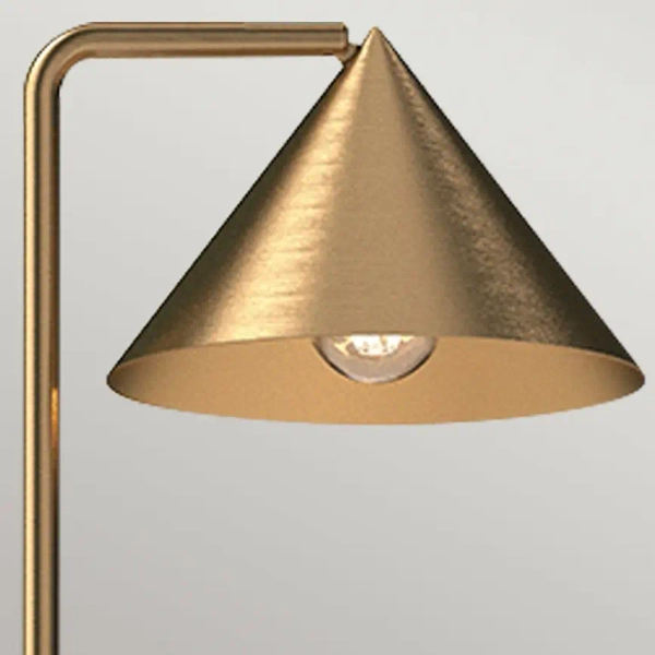 Salonowa stojąca lampa Remyck ALM-REMYCK-FL-GD z przełącznikiem złoty