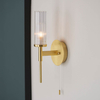 Lampa ścienna z włącznikiem Talo 96163 tuba metal mosiądz
