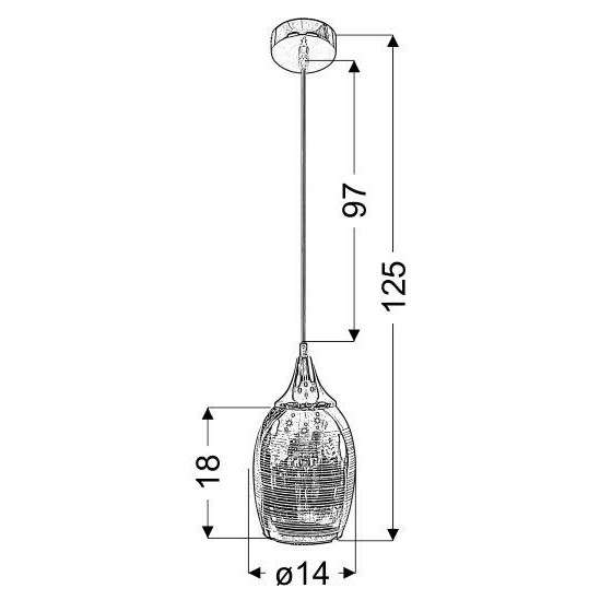 LAMPA wisząca MARINA 31-60174 Candellux szklana OPRAWA zwis chrom