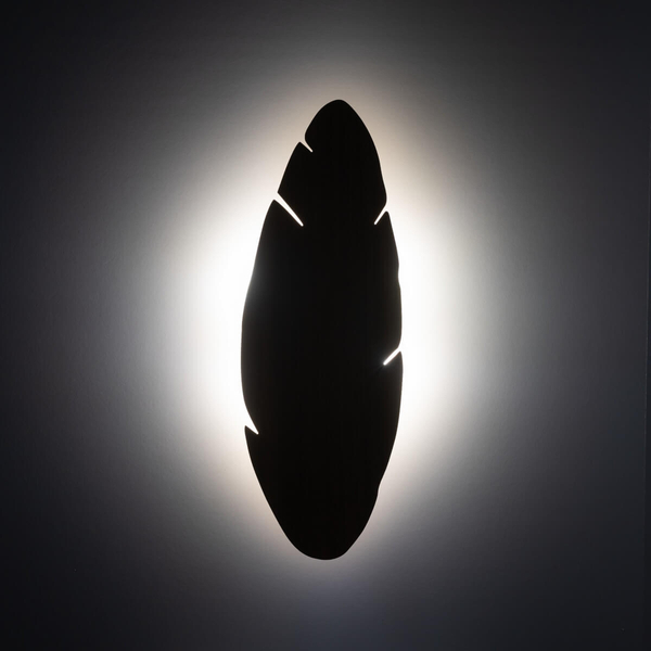 Ekologiczna lampa naścienna Hoja 5565 liść do jadalni drewniana