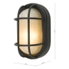 Loftowy ogrodowy kinkiet Salcombe SAL5222 żebrowany IP44 czarny