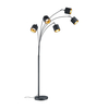 Podłogowa lampa z abażurami IKERIS DL579-46330 tuby czarny złoty