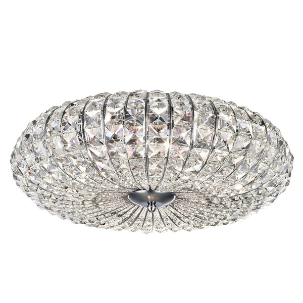 Kryształowy plafon Broche DIA902-06-N Maytoni okrągły glamour srebrny