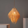 Salonowa lampa wisząca Boho ABR-NLW33-BH-E27 pleciona ratan naturalny