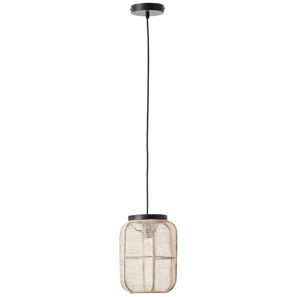 Lampa zwisowa boho Tanah 99602/76 owalna czarna beż