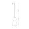 Lampa wisząca ceramiczna Tigali niebieska 5244 1xE27 kopułowa nad wyspę