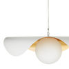 Szklana lampa wisząca ENZO ST-F22020601-D40 white kula biały złoty