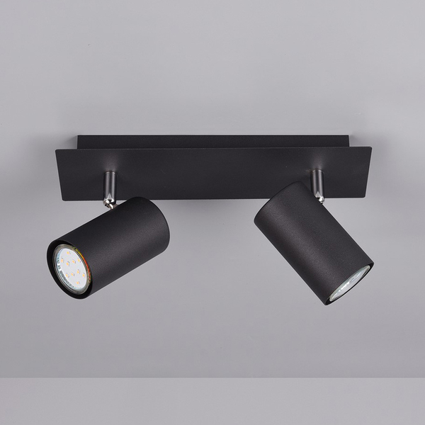 2-płomienna lampa sufitowa VANTOS DL232802400 czarne reflektorki
