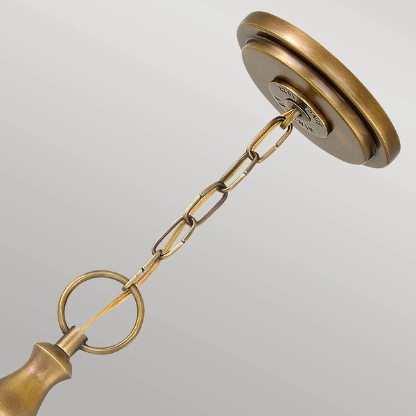 Szklana lampa wisząca Wexley HK-WEXLEY-3P-HB Hinkley szkło mosiądz