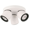 Sufitowa LAMPA plafon NUORA SPL-2855-3C-WH Italux okrągła OPRAWA metalowa regulowane reflektorki białe czarne