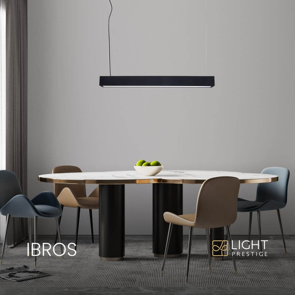 Lampa zwisowa belka Ibros LP-7001/1P 20 BK-63 18 CCT LED 18W czarna