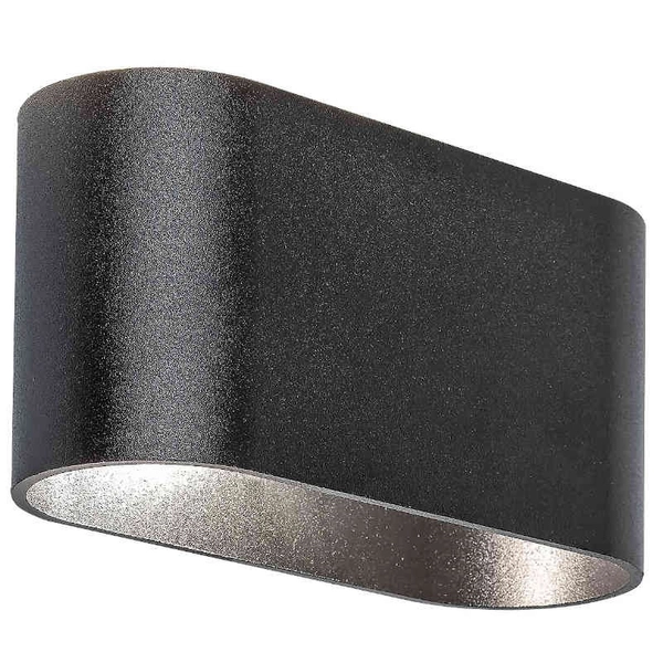 Nowoczesna LAMPA ścienna KAUNAS 7023 Rabalux owalny kinkiet do przedpokoju czarny