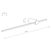 Stick kinkiet do jadalni Saber 10853 Nowodvorski LED 11W 4000K czarny
