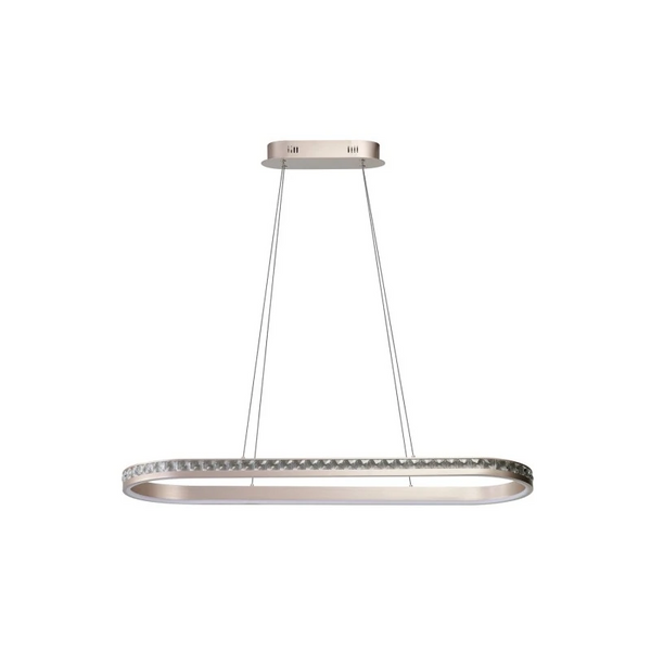Owalna lampa wisząca CAMELIA różowe złoto AZ6771 1xLED 60W 3000K do jadalni