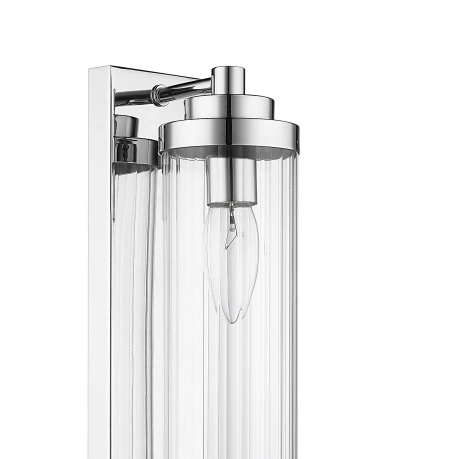 Lampa ścienna chrom Lorenzo LP-2960/1W Light Prestige szklana do salonu