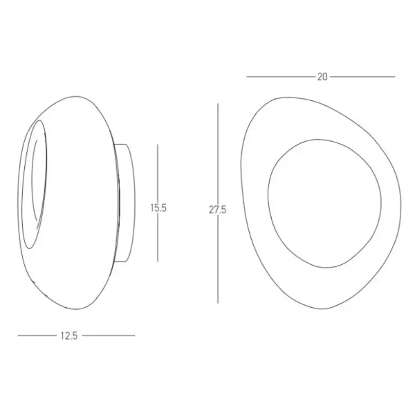 Szklany ścienny kinkiet 22047 do jadalni nieregularny złoty