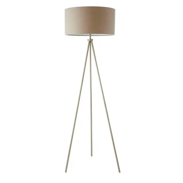 Podłogowa lampa na trójnogu Tri 66987 z abażurem nikiel szary