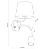 Podwójny kinkiet do czytania tkaninowy Maja 6449 TK Lighting czarny biały