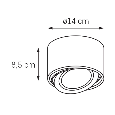 Halogenowa LAMPA sufitowa LUMOS 1 70251101 Kaspa natynkowa OPRAWA plafon regulowany spot metalowy biały